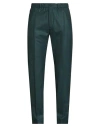 Incotex Man Pants Dark Green Size 36 Virgin Wool, Elastane In Green