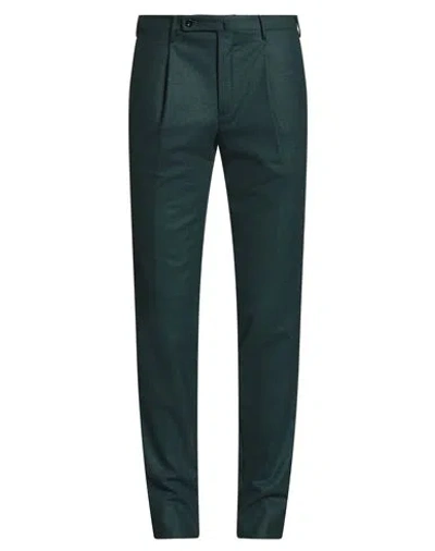 Incotex Man Pants Dark Green Size 36 Virgin Wool, Elastane