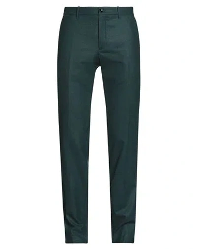 Incotex Man Pants Dark Green Size 38 Virgin Wool, Elastane