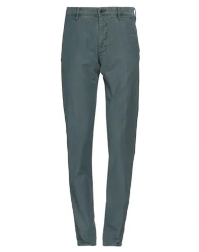 Incotex Man Pants Deep Teal Size 31 Cotton, Elastane In Green