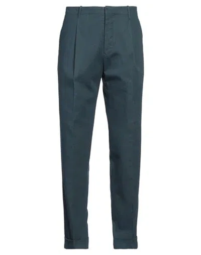 Incotex Man Pants Deep Teal Size 38 Cotton