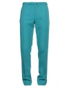 Incotex Man Pants Deep Teal Size 38 Linen, Cotton In Green