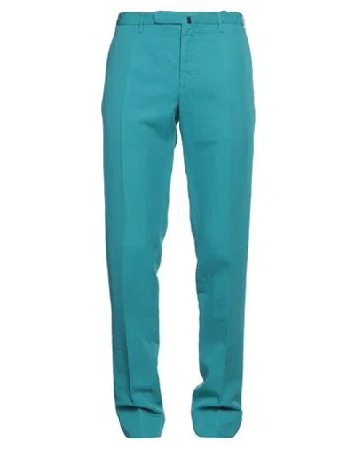 Incotex Man Pants Deep Teal Size 38 Linen, Cotton