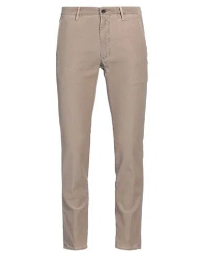 Incotex Man Pants Taupe Size 32 Cotton, Elastane In Grey