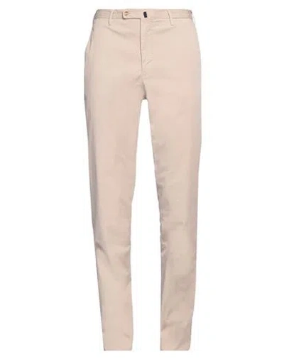 Incotex Man Pants Taupe Size 34 Cotton, Elastane In Grey