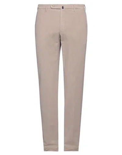 Incotex Man Pants Taupe Size 38 Cotton, Elastane In Grey