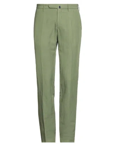 Incotex Man Pants Green Size 30 Linen, Cotton