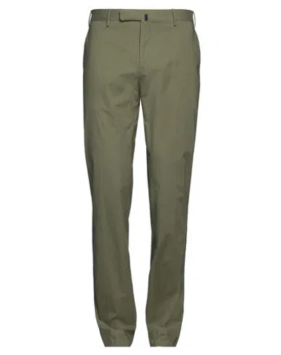 Incotex Man Pants Green Size 34 Cotton, Elastane