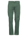 Incotex Man Pants Green Size 35 Cotton, Elastane