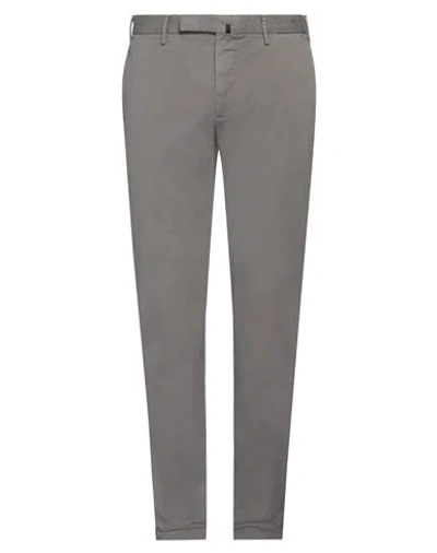 Incotex Man Pants Grey Size 34 Cotton, Elastane In Gray