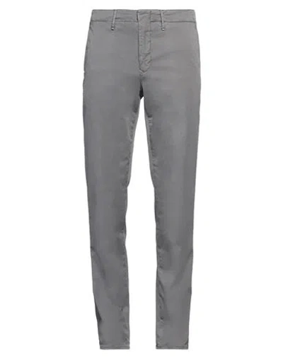 Incotex Man Pants Grey Size 35 Cotton, Elastane In Gray
