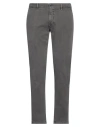 Incotex Man Pants Grey Size 38 Cotton, Elastane In Grey