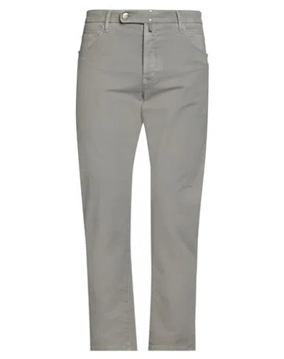 Incotex Man Pants Grey Size 35 Cotton, Elastane In Gray