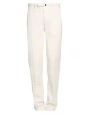 Incotex Man Pants Ivory Size 30 Cotton, Elastane In White