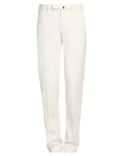 Incotex Man Pants Ivory Size 30 Cotton, Elastane In White