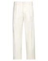 Incotex Man Pants Ivory Size 30 Virgin Wool In White