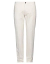 Incotex Man Pants Ivory Size 33 Cotton, Elastane