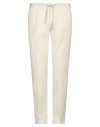 Incotex Man Pants Ivory Size 34 Cotton, Elastane In White