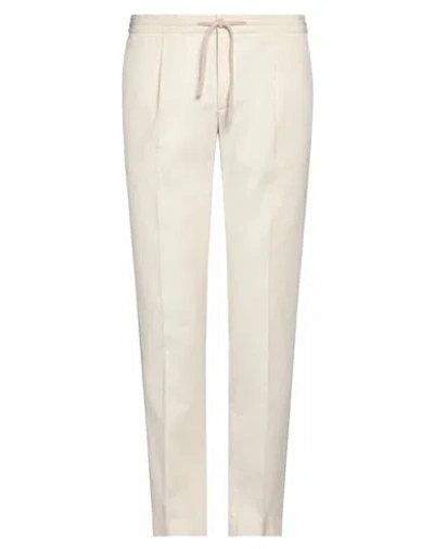 Incotex Man Pants Ivory Size 34 Cotton, Elastane In White