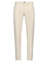 Incotex Man Pants Ivory Size 35 Cotton, Elastane In Neutral