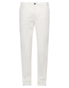 Incotex Man Pants Ivory Size 35 Cotton, Elastane In White