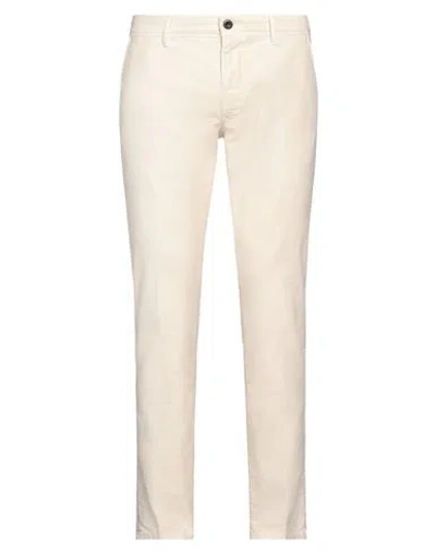 Incotex Man Pants Ivory Size 35 Cotton, Elastane In White