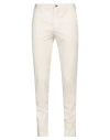 Incotex Man Pants Ivory Size 36 Cotton, Elastane In White