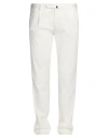 Incotex Man Pants Ivory Size 38 Cotton, Lyocell, Elastane In White