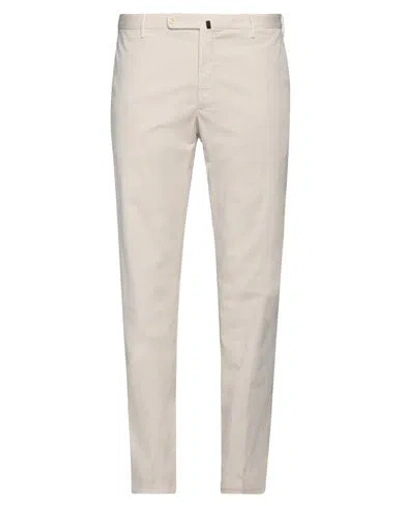Incotex Man Pants Ivory Size 40 Cotton, Elastane In White
