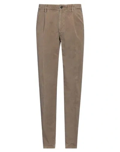 Incotex Tapered Cotton Pants In Beige