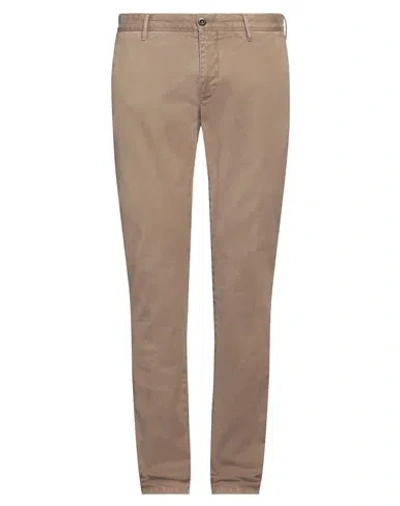 Incotex Man Pants Khaki Size 34 Cotton, Elastane In Beige