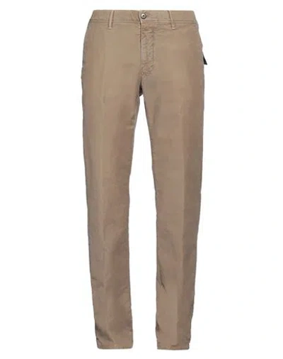 Incotex Man Pants Khaki Size 33 Cotton, Elastane In Beige