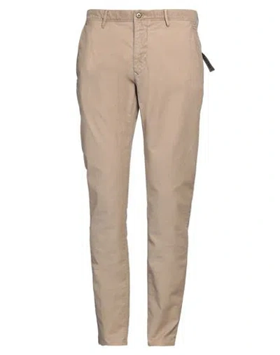 Incotex Man Pants Khaki Size 34 Cotton, Elastane In Beige