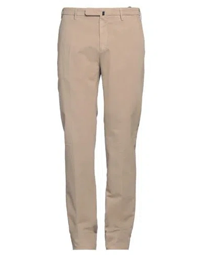 Incotex Man Pants Khaki Size 34 Cotton, Elastane In Beige