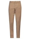 Incotex Man Pants Khaki Size 38 Linen, Cotton, Elastane In Brown