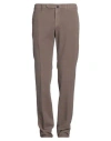 Incotex Man Pants Lead Size 34 Cotton, Elastane In Beige