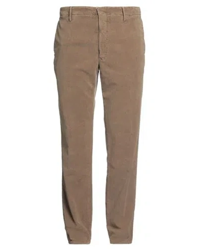 Incotex Man Pants Khaki Size 40 Cotton, Elastane In Beige