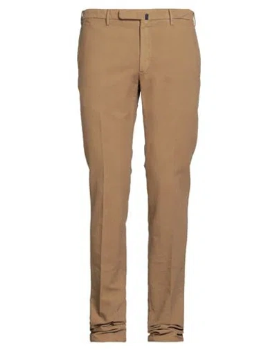 Incotex Man Pants Khaki Size 40 Cotton, Elastane In Brown