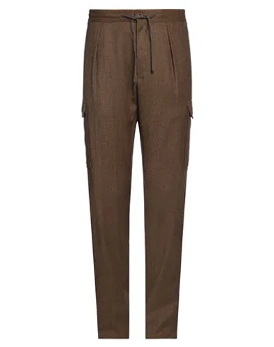Incotex Man Pants Khaki Size 42 Virgin Wool In Beige