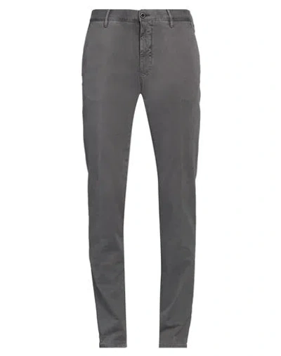 Incotex Man Pants Lead Size 32 Cotton, Elastane In Grey