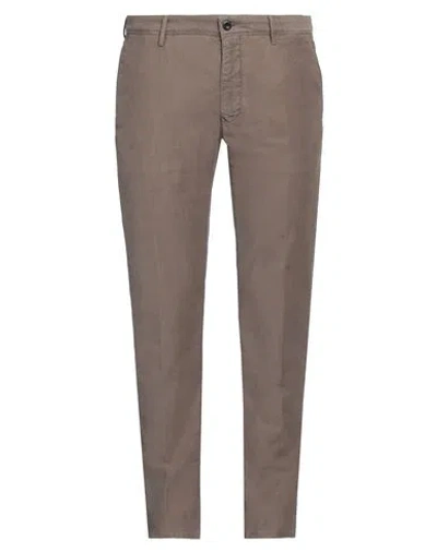 Incotex Man Pants Lead Size 38 Cotton, Elastane In Grey