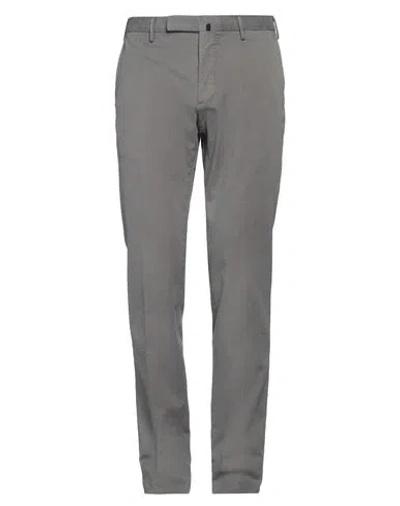 Incotex Man Pants Lead Size 34 Cotton, Elastane In Gray