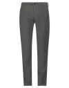 Incotex Man Pants Lead Size 34 Cotton, Elastane In Grey