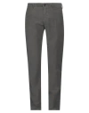 Incotex Man Pants Lead Size 34 Cotton, Elastane In Gray