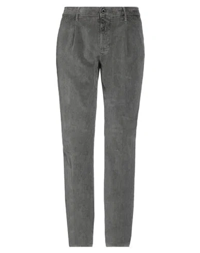 Incotex Man Pants Lead Size 34 Cotton, Elastane In Grey