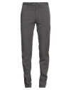 Incotex Man Pants Lead Size 34 Cotton, Elastane In Grey