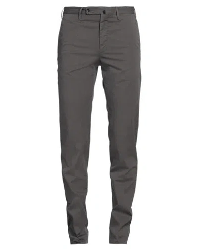Incotex Man Pants Lead Size 34 Cotton, Elastane In Grey