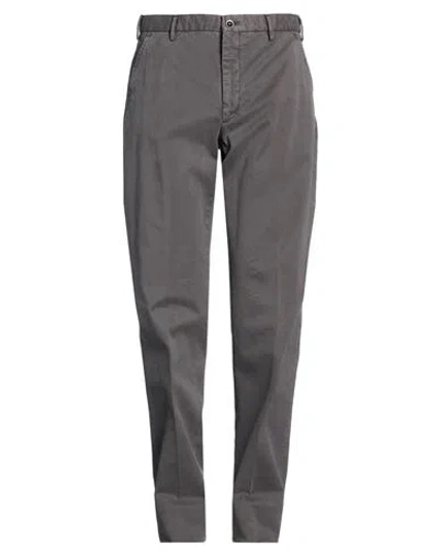 Incotex Man Pants Lead Size 36 Cotton, Elastane In Gray
