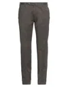 Incotex Man Pants Lead Size 38 Cotton, Elastane In Green