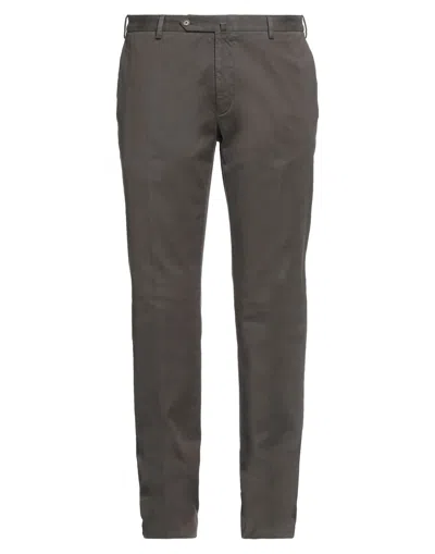 Incotex Man Pants Lead Size 38 Cotton, Elastane In Green